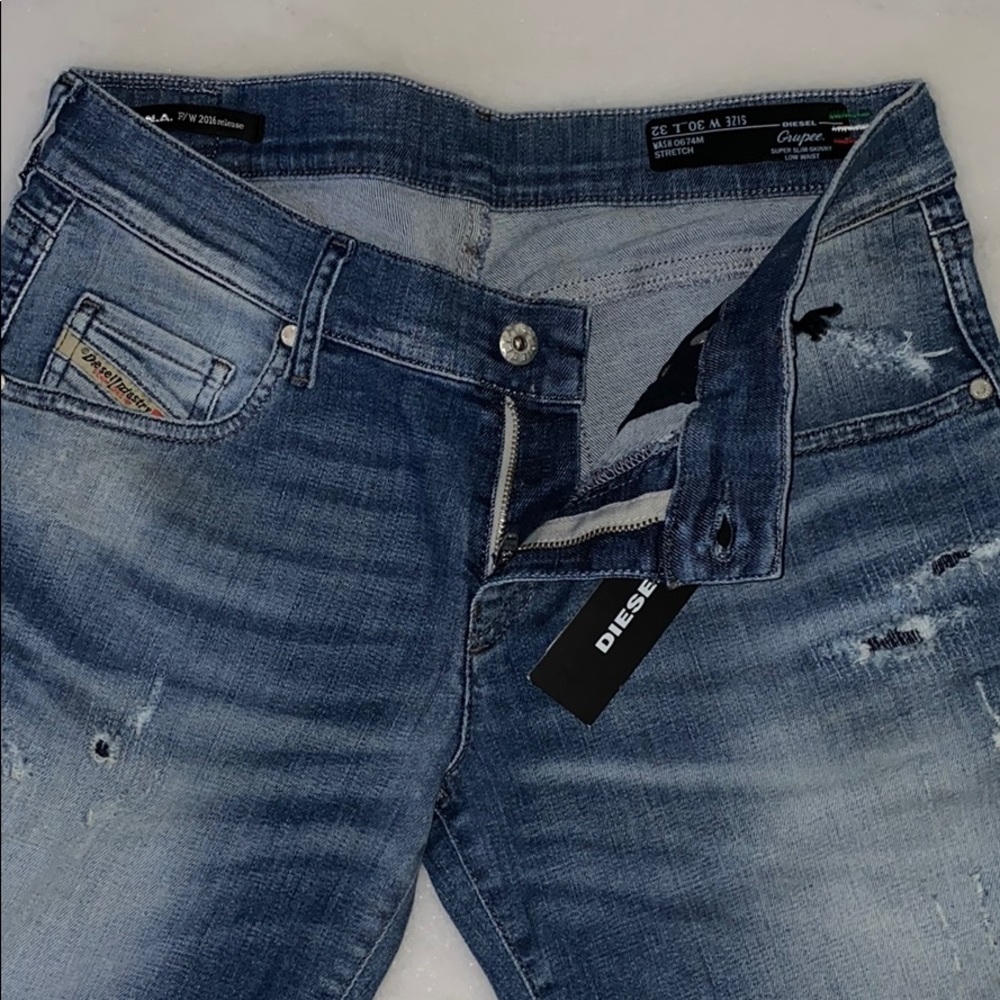 🔥 Diesel GRUPEE Light Blue Skinny Jeans Women - Picture 7 of 8
